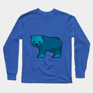 Bear Necessities: Pixel Art Bear Design for Fashionable Apparel Long Sleeve T-Shirt